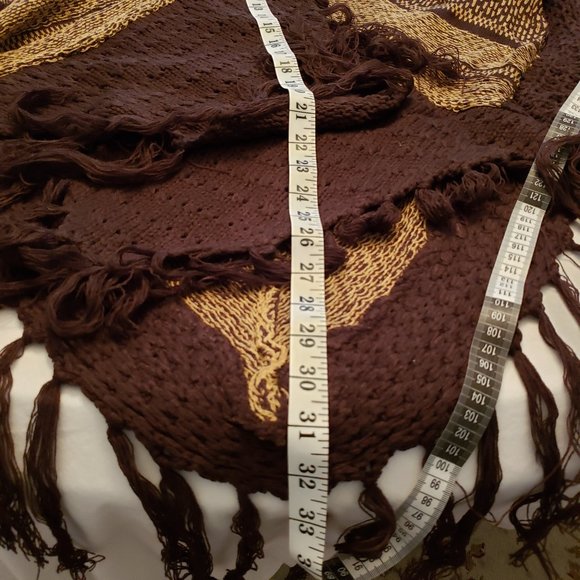 Vertigo Allover Print Fringe Kimono Cardigan NWT - Picture 14 of 16